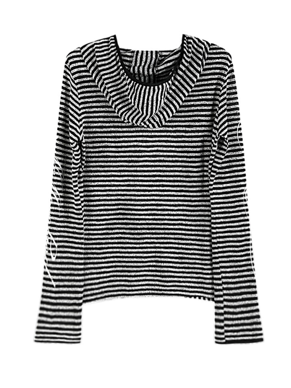 Glitter Stripe Zip-Up Hoodie