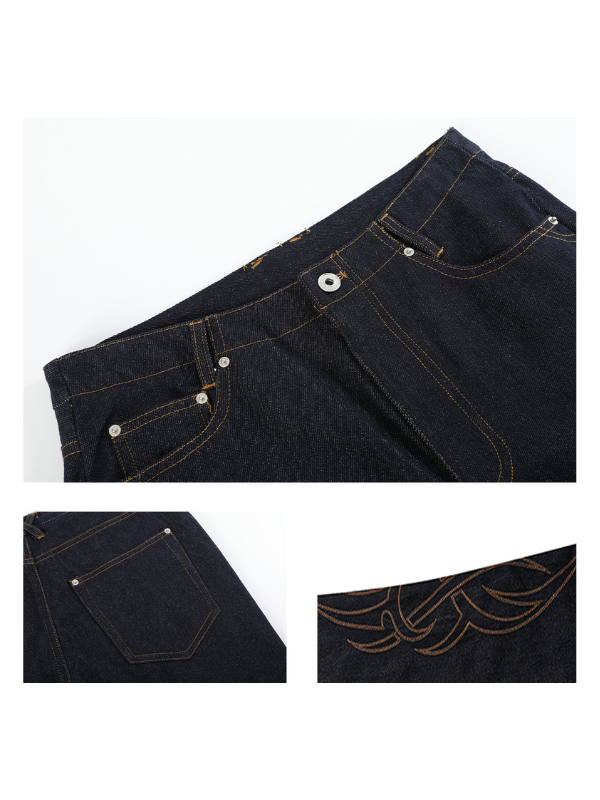 Tribal Stitch Bootcut Denim Jeans