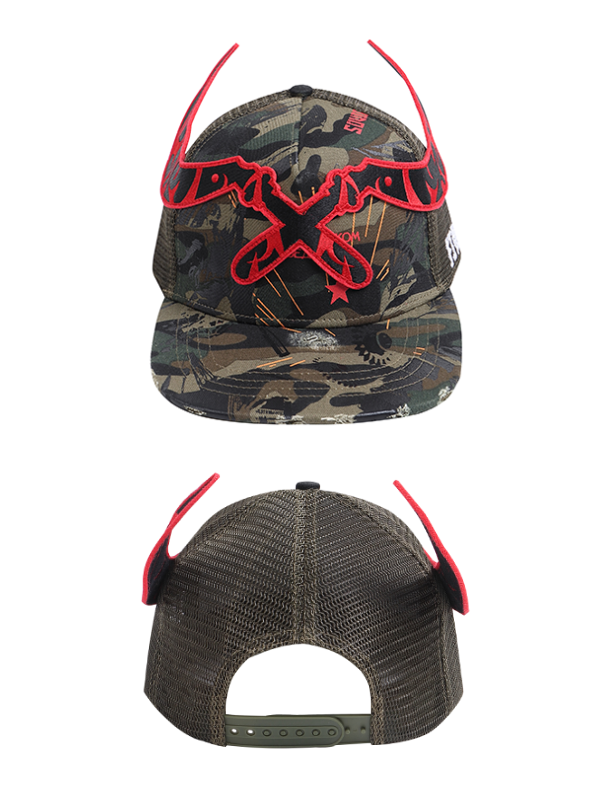 Crossblade Horn Camo Trucker Cap