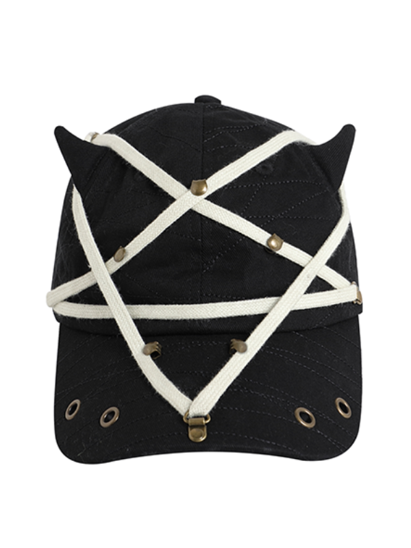 Pentagram Strap Devil Horn Cap