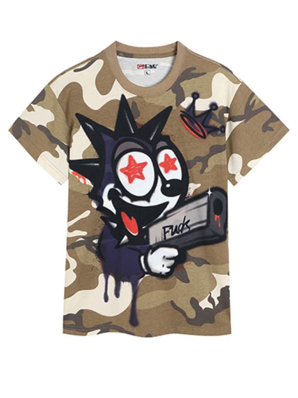 Graffiti Camouflage Graphic Tee