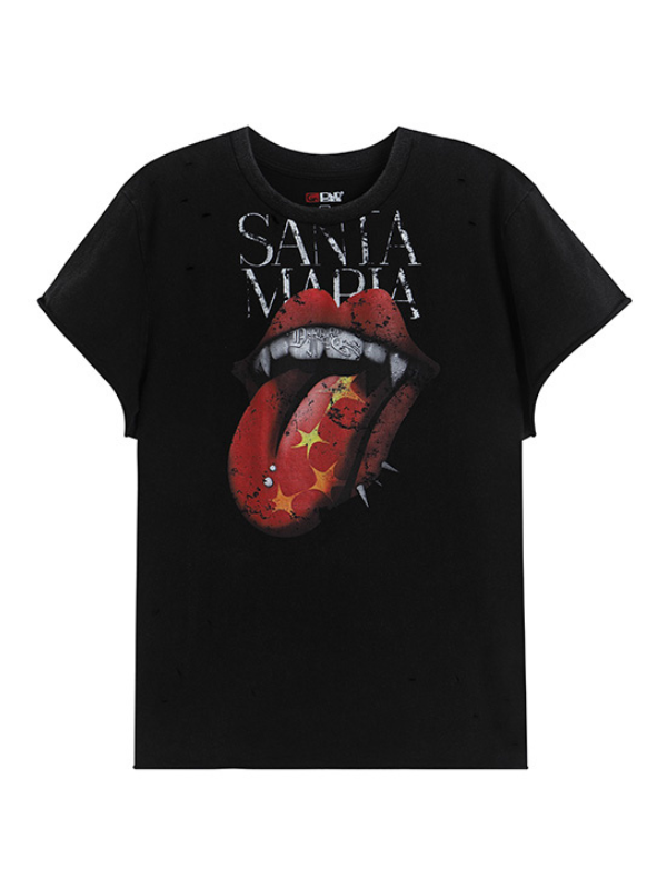 Santa Maria Vampire Tongue Graphic Tee