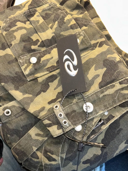 Convertible Camo Wide-Leg Pants