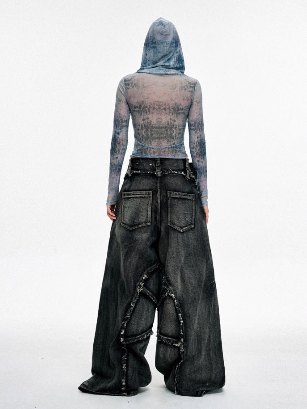 Extreme Curve Destroyed Denim Pants