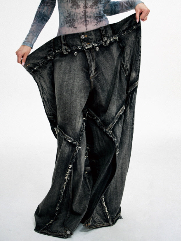 Extreme Curve Destroyed Denim Pants