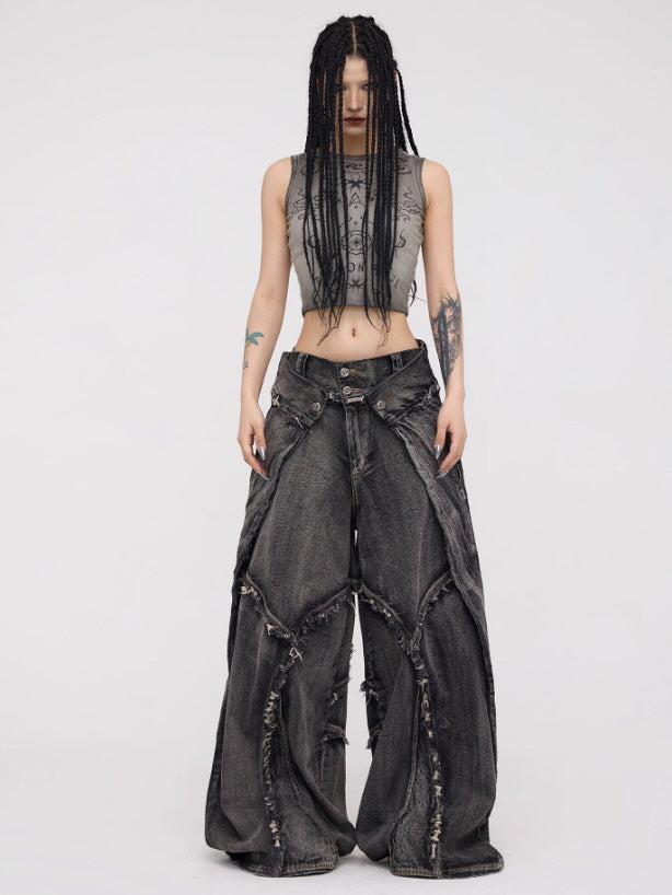 Extreme Curve Destroyed Denim Pants