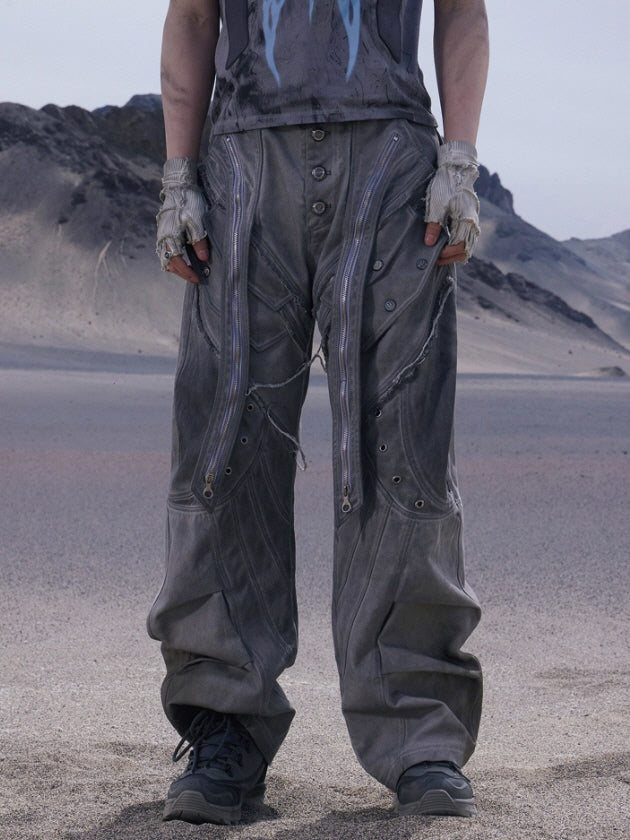 Neo-Construct Gray Utility Pants