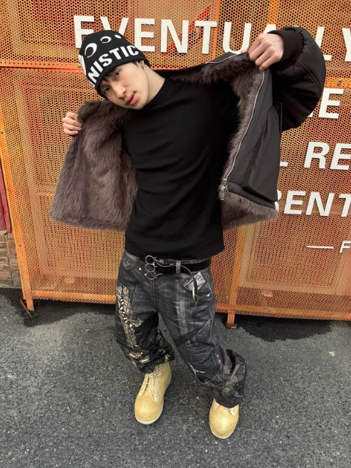 Crocodile Patchwork Jeans