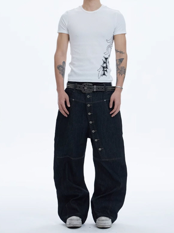 Gear Buckle Studded Leather Belt