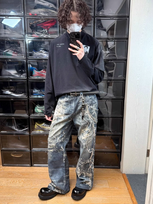 Chaos Web Distressed Denim Pants