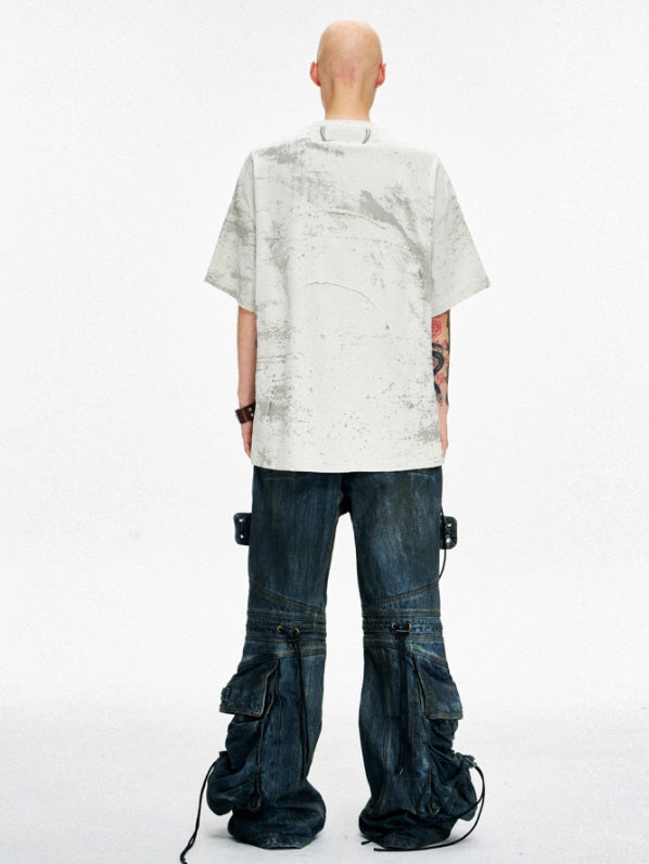 Sun Totem Distressed Oversized Tee