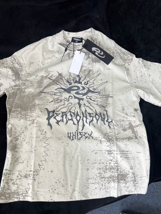 Sun Totem Distressed Oversized Tee