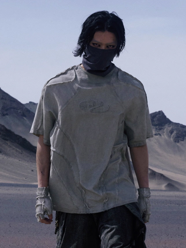 Distressed Structure Panel T-shirts