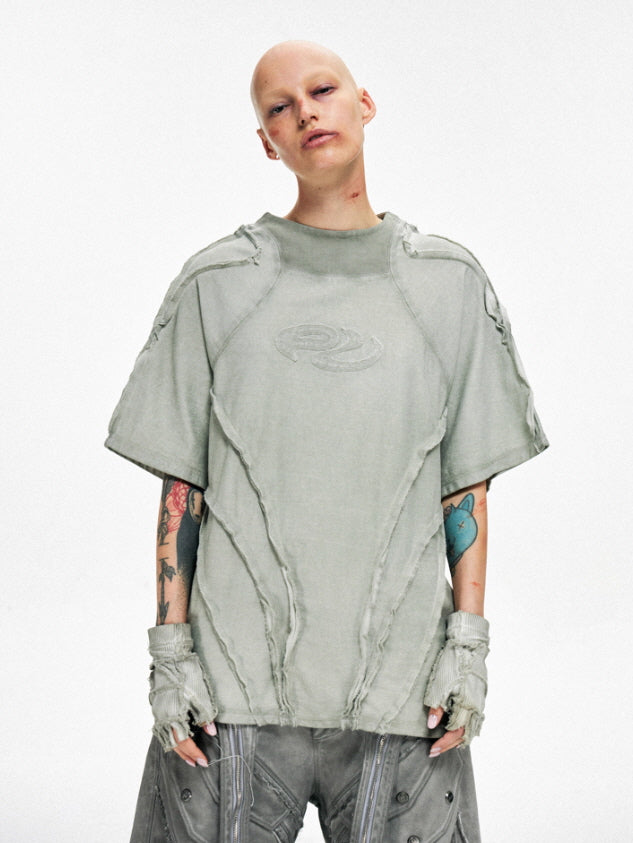 Distressed Structure Panel T-shirts