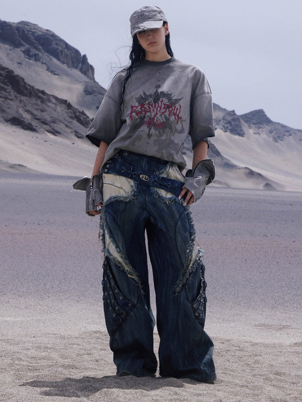 Lotus Graphic Oversized T-Shirt