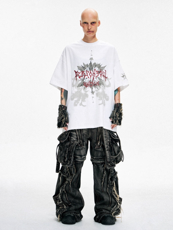 Lotus Graphic Oversized T-Shirt