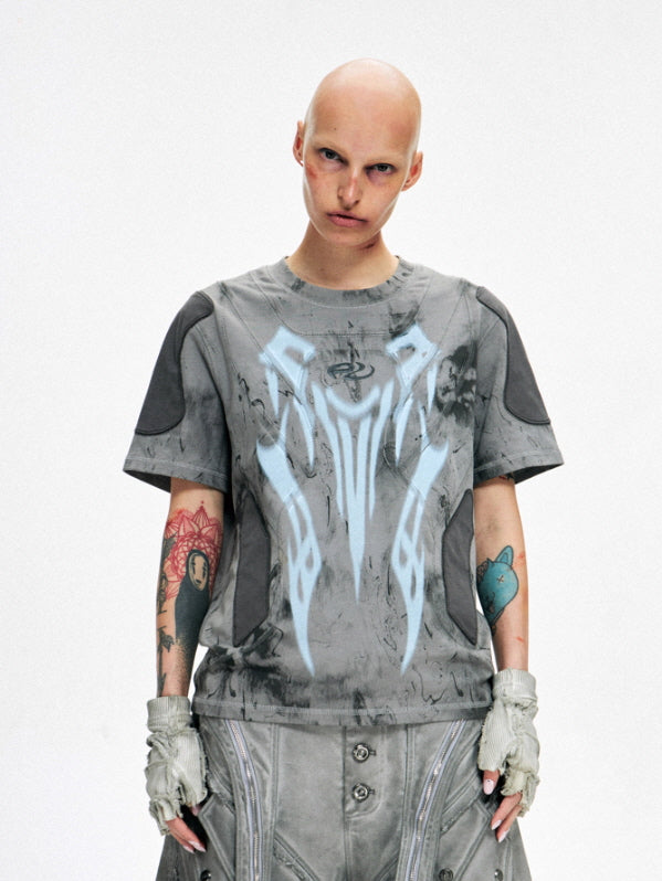 Stains Flame Graphic Slim Fit T-Shirt