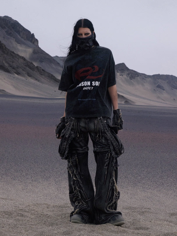 Vintage Wash Oversized Logo T-Shirt