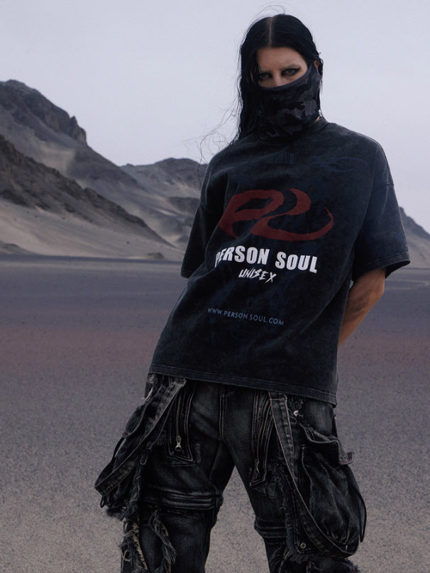 Vintage Wash Oversized Logo T-Shirt