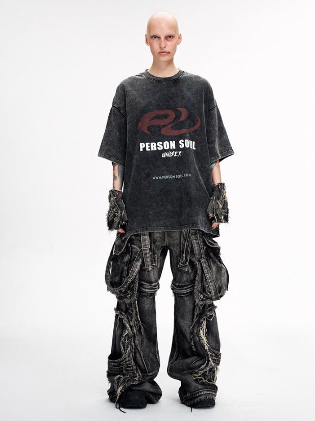 Vintage Wash Oversized Logo T-Shirt