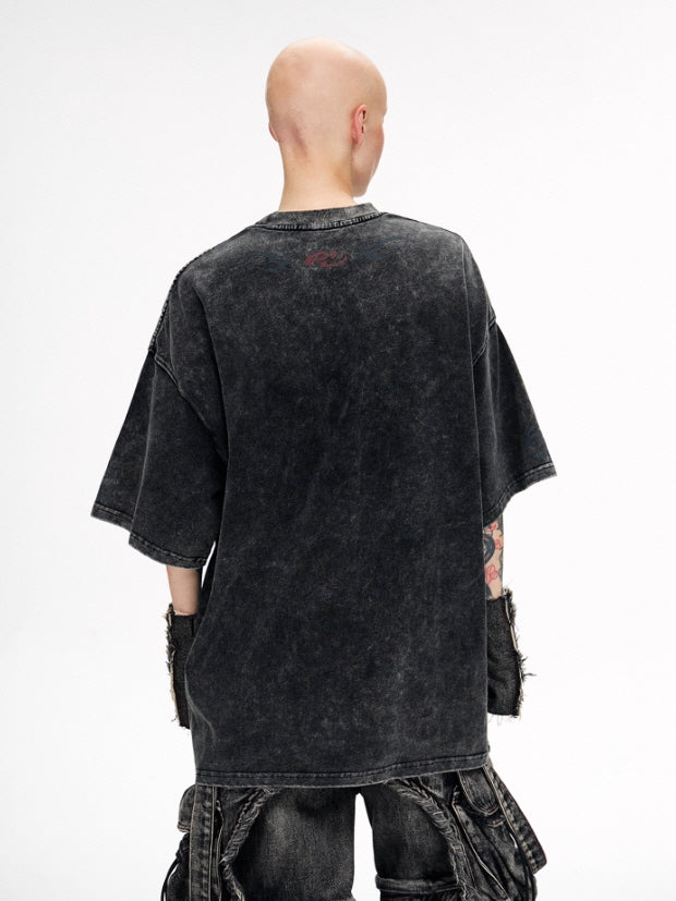 Vintage Wash Oversized Logo T-Shirt