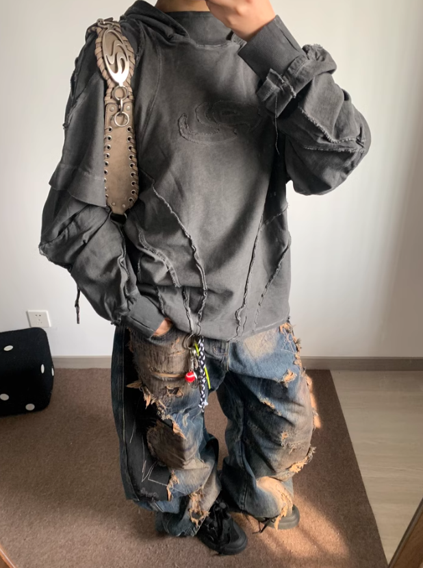 Raw Seam Deconstruction Hoodie
