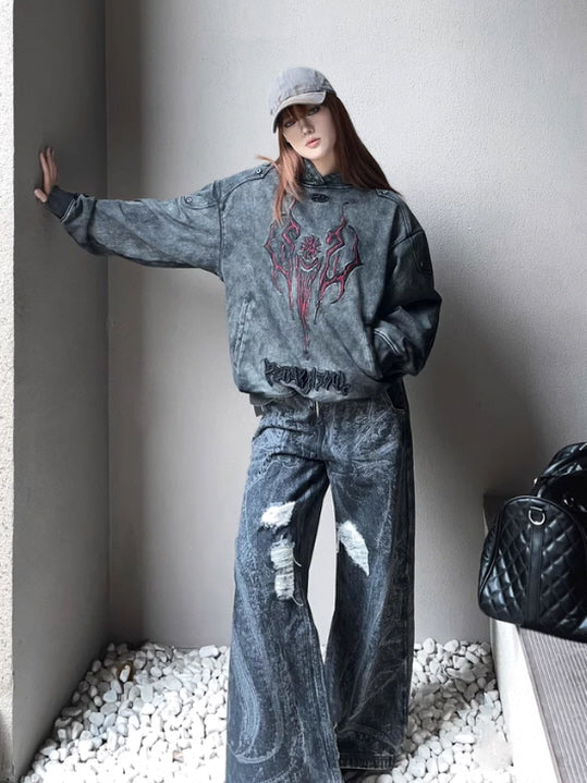 Grommet Washed Graphic Hoodie
