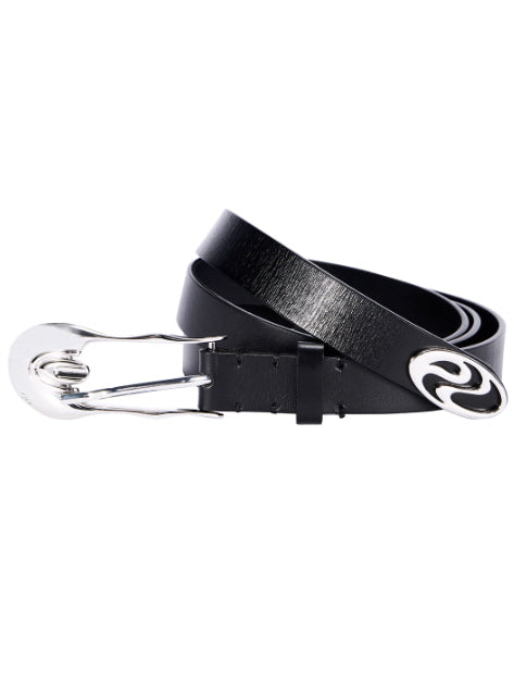 Sculpted Curve Leather Belt