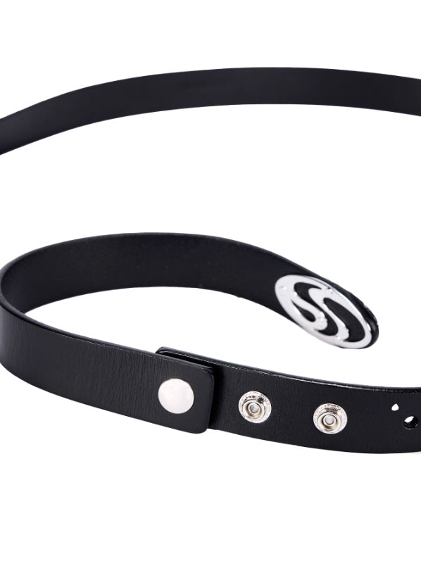 Sculpted Curve Leather Belt