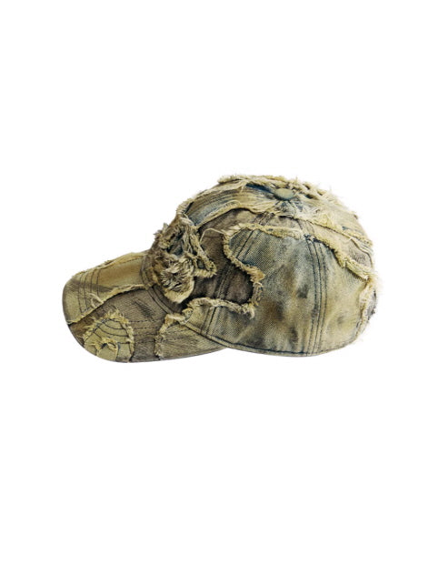 Destroyed Patchwork Denim Cap　