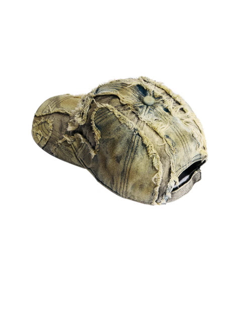 Destroyed Patchwork Denim Cap　