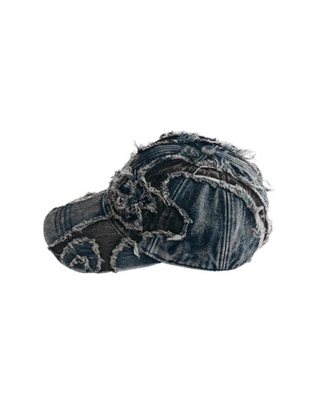 Destroyed Patchwork Denim Cap　