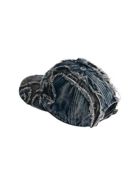 Destroyed Patchwork Denim Cap　