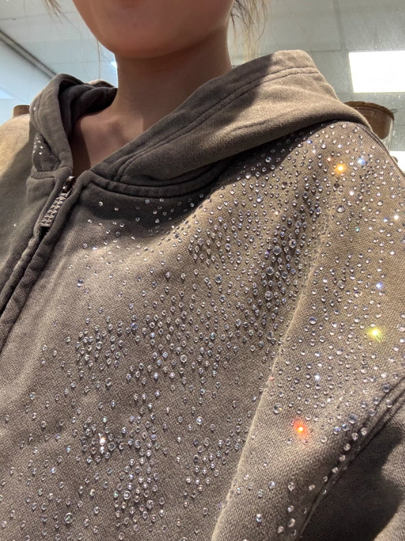 Galaxy Dust Crystal Zip Hoodie
