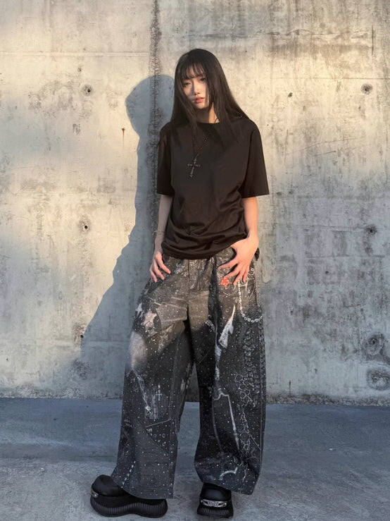 Astral Chaos Wide-Leg Denim