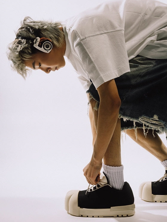 FVVO x MAOZYWORLD THICK SOLED LOW BOOTS