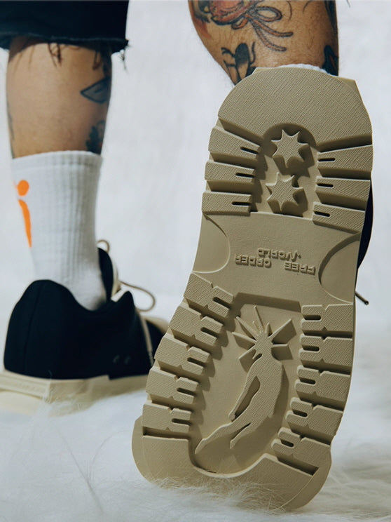 FVVO x MAOZYWORLD THICK SOLED LOW BOOTS