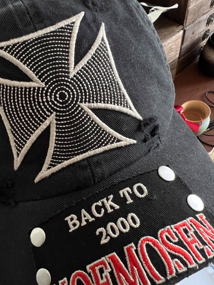 BACK TO 2000 Cross Patch Distressed Cap