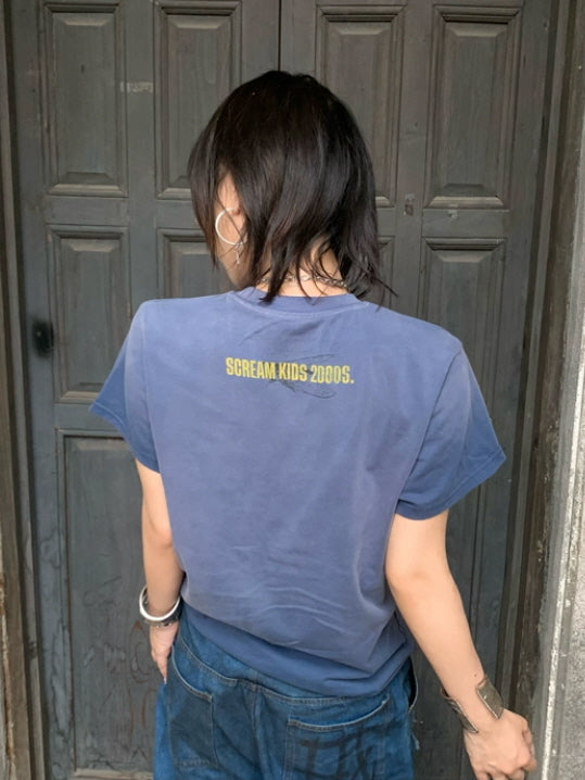 Washed Gradient Blue T-Shirt