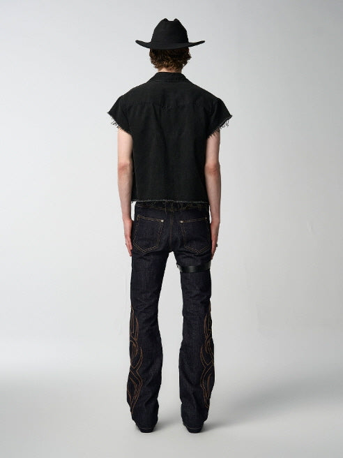 Tribal Stitch Bootcut Denim Jeans