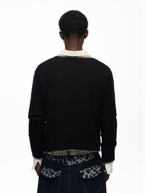 00's Skull Graphic Crew Neck Sweater