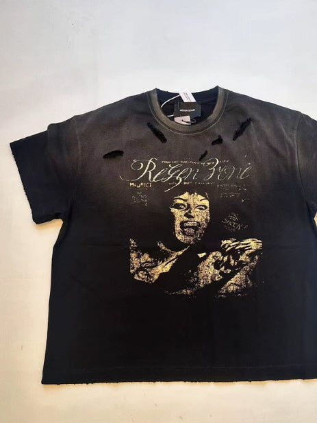 Distressed Graphic Band T-Shirt