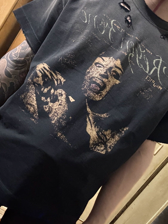 Distressed Graphic Band T-Shirt