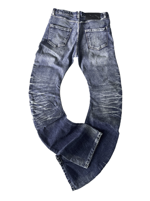 Rippled Cracked Washed Scimitar Pants