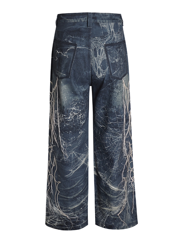 Chaos Web Distressed Denim Pants