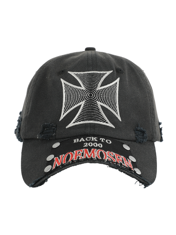 BACK TO 2000 Cross Patch Distressed Cap