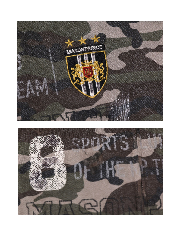 Camo Patch Vintage Zip Hoodie