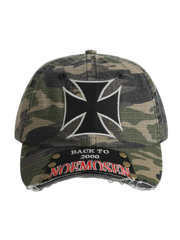 BACK TO 2000 Cross Patch Distressed Cap