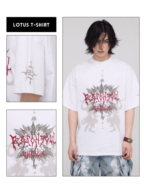 Lotus Graphic Oversized T-Shirt