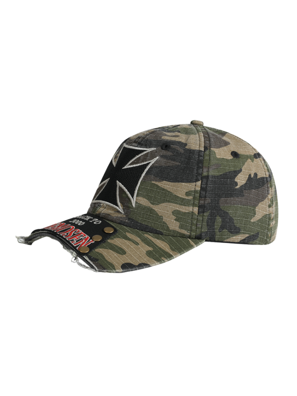 BACK TO 2000 Cross Patch Distressed Cap